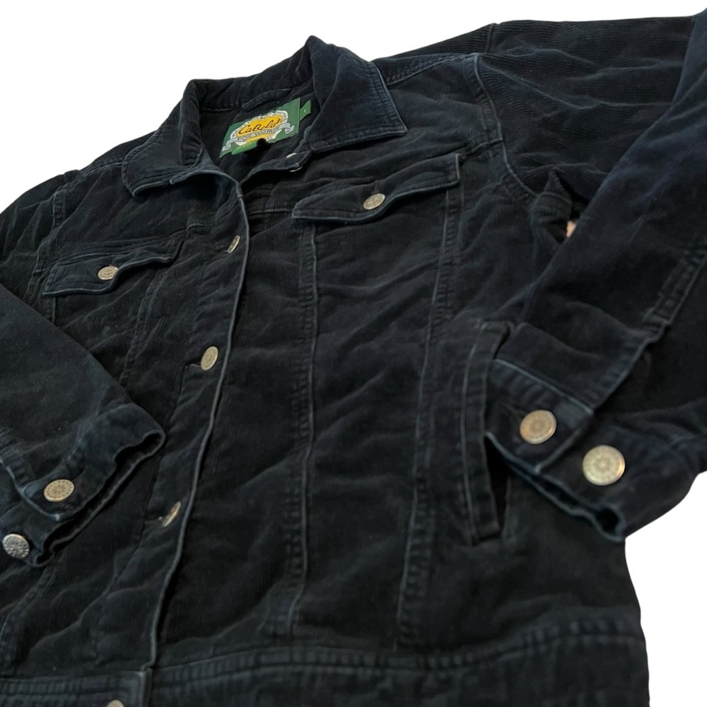 Cabela's Women's Small Navy Corduroy Jacket Button Front Stretch Trucker - Picture 3 of 7